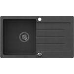 Quadron Pop Johnny 111 черна композитна вградена мивка - черна точка 77x44 см (HCQJ7744CZK) Мивка за вграждане