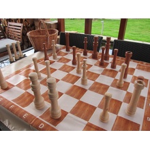 Záhradné šachy malé + obrus 120x120cm