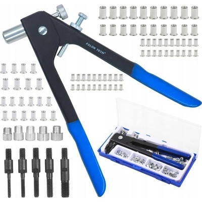 Ondragon Ondragon Ruční nýtovací kleště na závitové matice M3–M8 a 100 matic v kufříku – Sleviste.cz