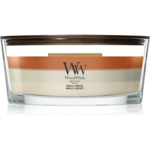 WoodWick Trilogy Vanilla Embers ароматна свещ с дървен фитил 453.6 гр