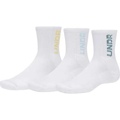 Under Armour UA 3-Maker 3pk Mid-Crew biela