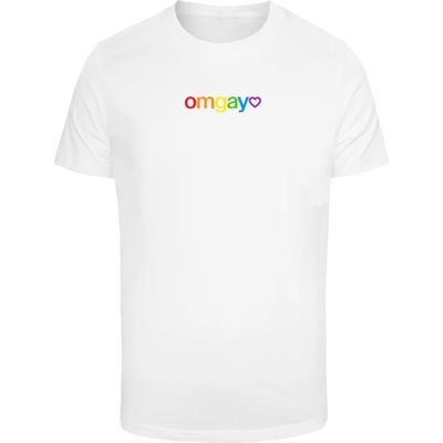 Mister Tee Тениска OMGay Rainbow Pride Tee white XXLUB-MT3367-00220 - Тъмносив, размер L