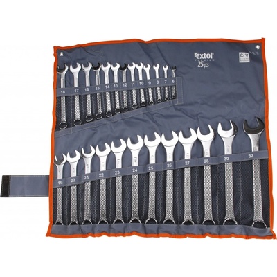 Súprava očkoplochých kľúčov EXTOL PREMIUM kľúče očkoploché, 6-32mm, CrV, 6334 (6334)