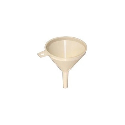 Trychtýř plast s uchem 14 cm krémový
