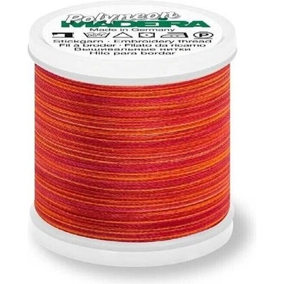 Vyšívací nitě PES Madeira Polyneon (200m) - melírované barva 1506 oper fire