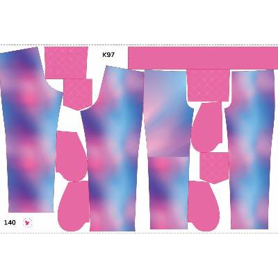 Takoy Panel se střihem rozšířené softshellové kalhoty pastelový gradient 140