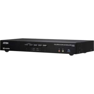 ATEN Kvm превключвател aten cs1844-at-g, 4 порта usb 3.0, За 2 hdmi монитора (aten-cs1844-at-g) - Allstore