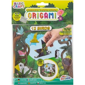 Grafix Творчески комплект Grafix - Направи си сам Оригами, 12 птици (1535220015) - baby