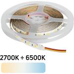 UltraLux LED ЛЕНТА ULTRALUX 24V 18W/м 1900Lm CCT 2700K-6500K 120LED IP20 5м (PN28120CCT)