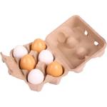 Bigjigs Toys Детска дървена играчка Bigjigs - Яйца в картонена кутия, 6 броя (BJ711) - ozone