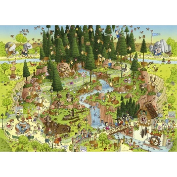 Heye - Puzzle Degano: Funky ZOO: Black Forest Habitat - 1 000 piese