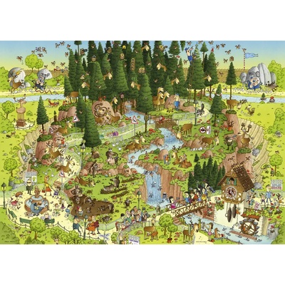 Heye - Puzzle Degano: Funky ZOO: Black Forest Habitat - 1 000 piese