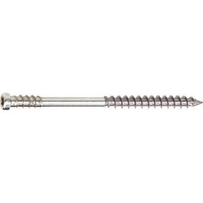 Terasový vrut KLIMAS 5x80 TORX T25 s podpůrným závitem NEREZ A2 válcová hlava (100 ks/bal)