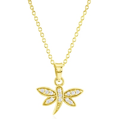 Gemmax Zlatý řetízek s vážkou GLSYB-37601-36261