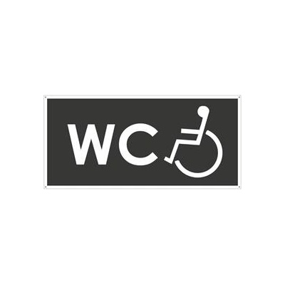 WC PRO INVALIDY, šedá, plast s dírami 2 mm 190x90 mm