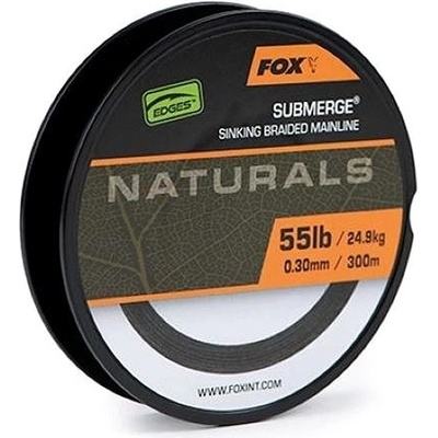Fox Splétaná šňůra Naturals Submerge Braid 300m 0,38mm 65lb