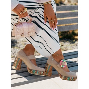 Step in style Дамски обувки на висок дебел ток модел 212999 Step in style