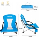 Kemping skládací židle KING CAMP Deluxe s opěrkami ocel - modrá