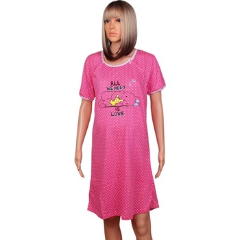 Нощница за кърмачки в цикламено с точки и зайче