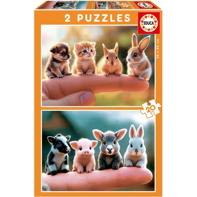 Educa - Puzzle 2x20 Baby Animals - 40 - 99 piese