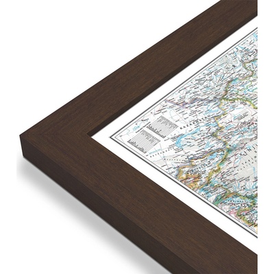 National Geographic Čína - nástěnná mapa Classic 77 x 61 cm Varianta: mapa v dřevěném rámu, Provedení: Pegi skořice