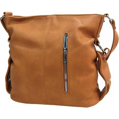 Moderní crossbody dámská kabelka 67-MH Hnědá
