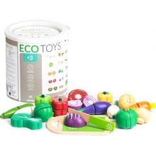 Eco Toys drevená zelenina na krájanie 20ks