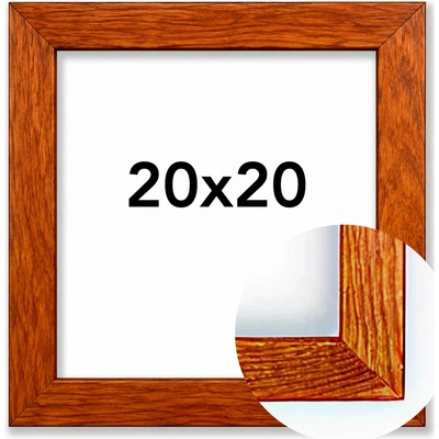 Fotorámeček Modena Rozměr: 20 x 20 cm, Barva: Ořech, Typ zasklení: Sklo