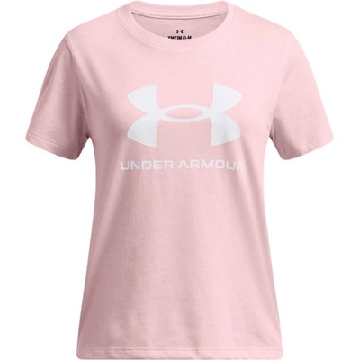 UNDER ARMOUR Dívčí tričko s krátkým rukávem UA BIG LOGO SS PNK Růžová