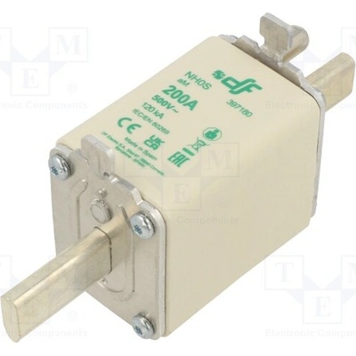 DF ELECTRIC 397180 Pojistka: tavná; 200A; 500VAC; aM; keramická; NH0S