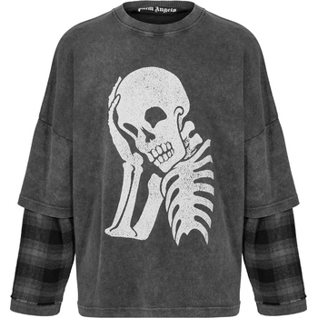 Palm angels Тениска PALM ANGELS Men's Long Sleeve T-Shirt - Charcoal