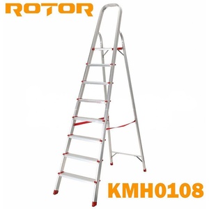 ROTOR Стълба алуминиева, 8 стъпала, 2.11 м, rotor kmh0108 (kmh0108)