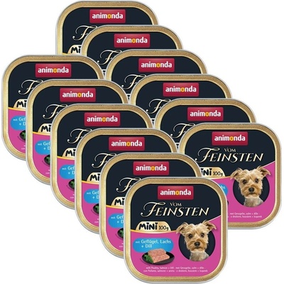 Animonda Vom Feinsten Adult Mini hydina losos a kôpor 12 x 100 g