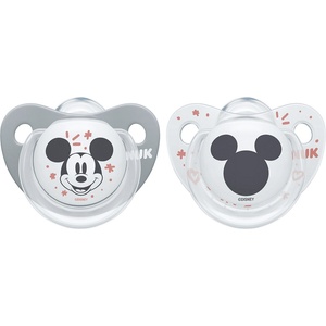 Nuk Силиконови залъгалки NUK - Mickey, 6-18 месеца, 2 броя (10736124-Момче)