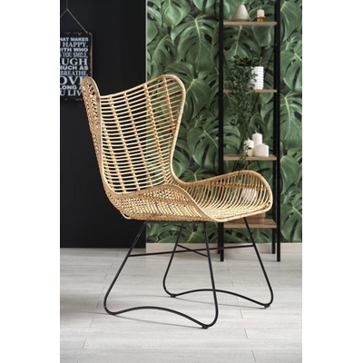 Halmar relaxační křeslo Indiana ocel / ratan