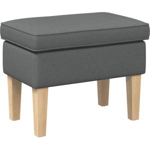 vidaXL Пуф за крака Тъмносиво 55 x 35 x 41 см Текстил (42030001)