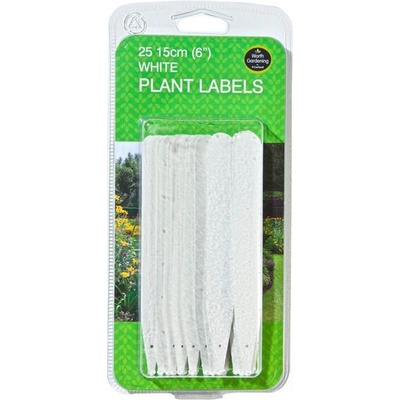 Garland Plant Label, 15cm bílé štítky popisovací 25 ks