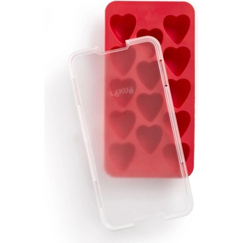 Lékué Форма за кубчета лед 23 см, сърце, червен, гума, Lékué (LKE882326)