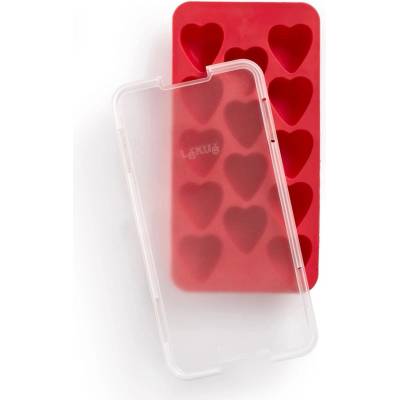 Lékué Форма за кубчета лед 23 см, сърце, червен, гума, Lékué (LKE882326)