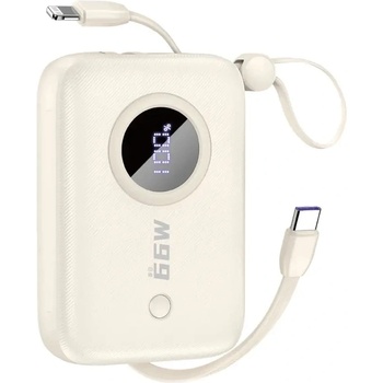 Dudao Преносима батерия Dudao K-14, USB-A / USB-C, 10000mAh, бежова (K-14 beige)