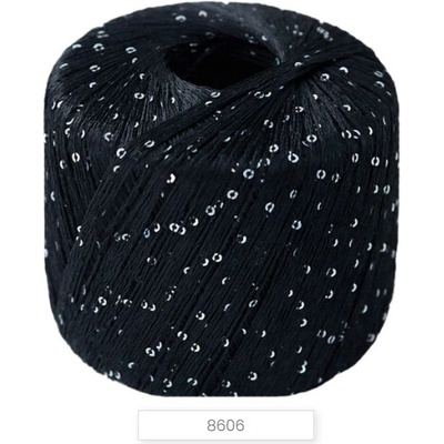 Lana Gatto Paillettes Farba: 8606_Nero