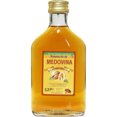 Včelařství M+M medovina dezertní vlašské ořechy 0,2 l