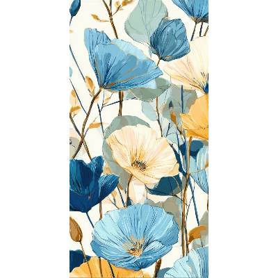 Takoy Panel na ušití rychleschnoucí osušky 80x160 modrá zahrada