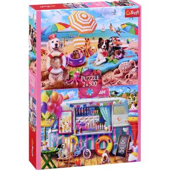 Trefl Пъзел Trefl от 2 x 500 части - Летни забавления (37533)
