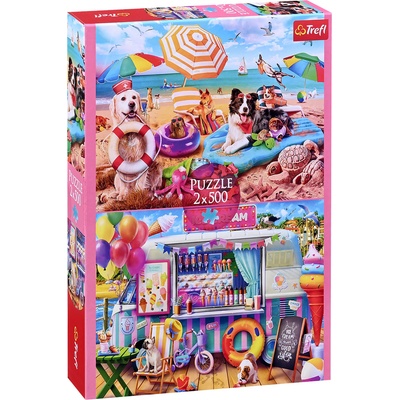 Trefl Пъзел Trefl от 2 x 500 части - Летни забавления (37533)