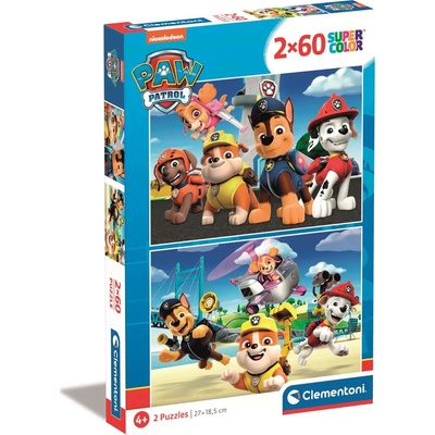 Clementoni - Puzzle 2x60 Paw Patrol: In action - 40 - 99 piese