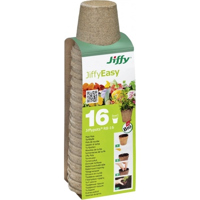 Jiffy Rašelinový květináč Jiffypot R8-16 8 cm balení 16 kusů