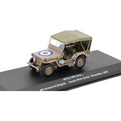 DeAgostini Jeep Willys MB 1943časopis Samochody Wojskowe s modelem 59 1:43