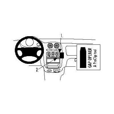 Brodit ProClip montážna konzola na palubnú dosku pre Daewoo Matiz 98-04, 852637