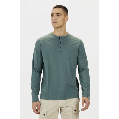 Camel Active tričko HENLEY 1/1 ARM SEA PINE
